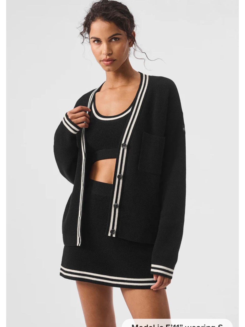 Alo Tennis Club Sweater Knit Cardigan